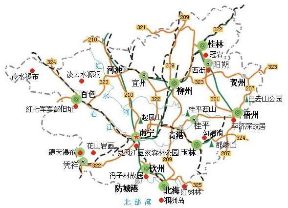 广西高速公路最新地图概览