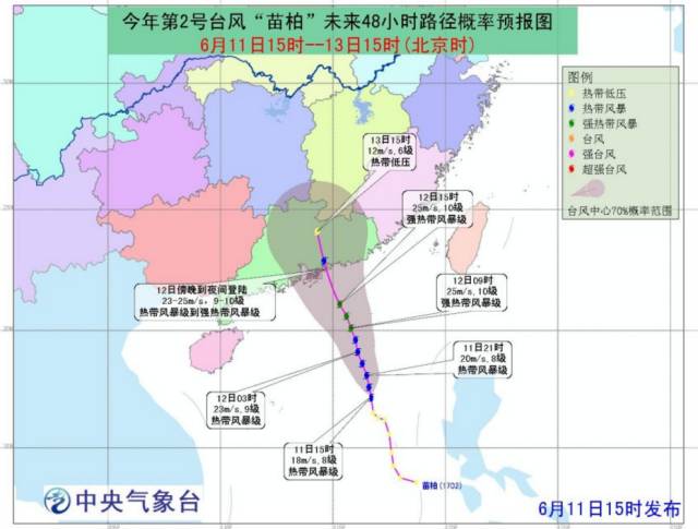 苗柏台风最新路径预测分析